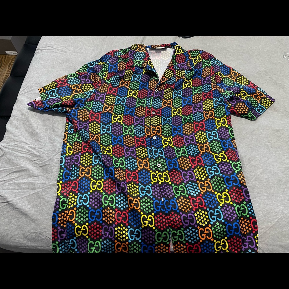 Gucci Psychedelic print bowling shirt
